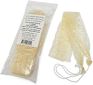 The Sausage Maker - Rounded Collagen Sausage Casings, 40mm x 18", Pre-Tied (20pcs)