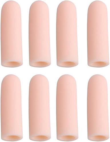 Protectores de dedos de gel, 8 unidades de silicona para proteger las yemas de los dedos, fundas para los dedos de los dedos, soporte para gatillo
