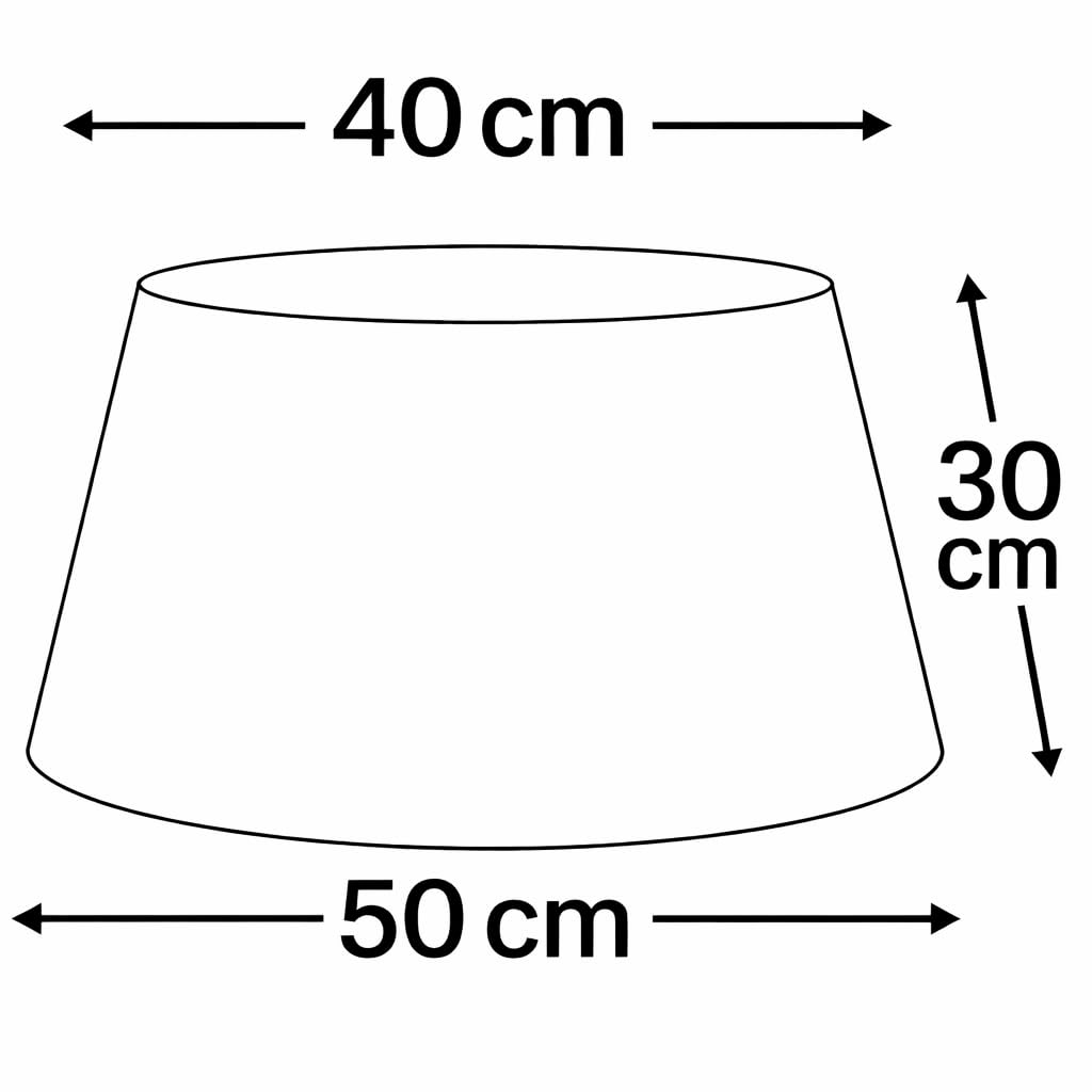 50 cm Empire-Form - Stofflampenschirm – Handgefertigter Baumwoll-Lampenschirm mit weißem Innenfutter – Konischer Lampenschirm für Tischlampen & Stehlampen (Elfenbein)