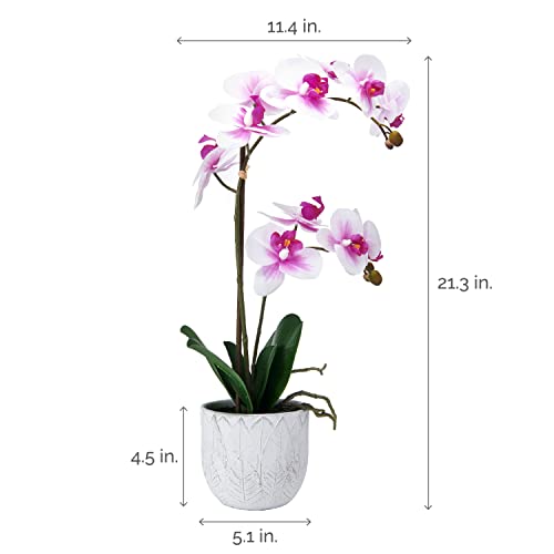Orchidée artificielle au toucher réaliste MIKASA pour salon chic