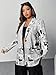 WDIRARA Women's Plus Size Newspaper Print Blazer Lapel Button Padded Shoulder Funky Blazer Jacket Outerwear Multicolor 0XL