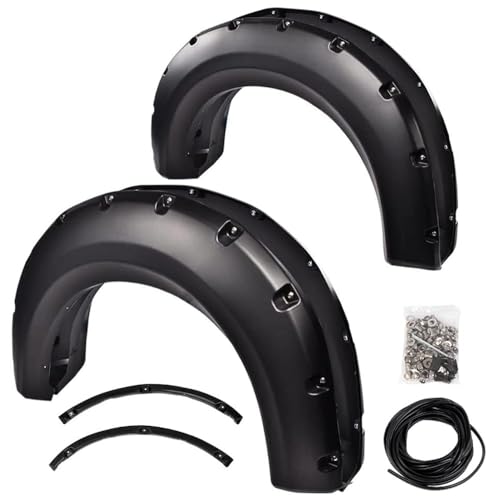 G-PLUS Fender Flares Wheel Cover Fit For Ford F150 2009-2014 Styleside 67.0/78.8/97.4 Bed Only (NOT fit for Platinum&Raptor models) Pocket Rivet Style Smooth Matte Front and Rear 4pcs