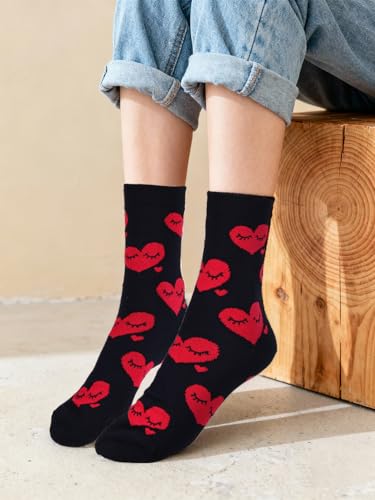 Image of COTTON DAY Women's Soft Combed Cotton Socks Seamless Toe Black White Navy