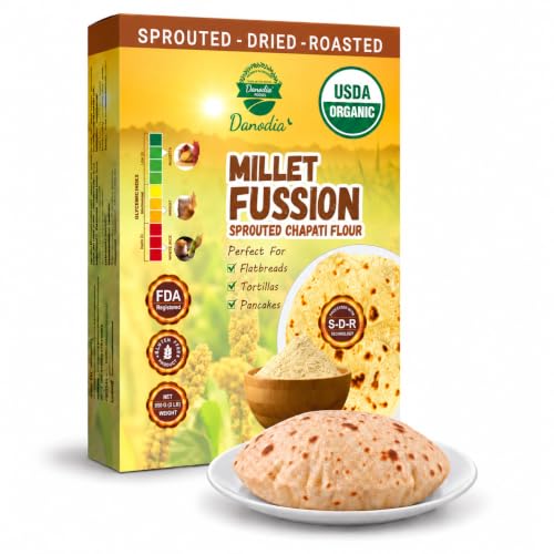 Danodia Foods USDA Organic Sprouted Chapati &amp; Bread Flour, 2 lb Pack