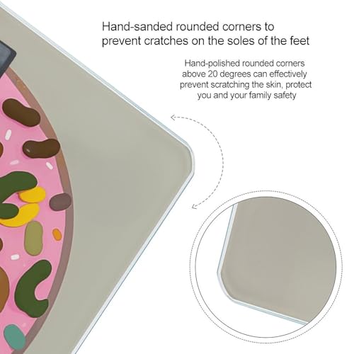 Báscula digital Donut de vidrio templado para uso en baño miniatura 4