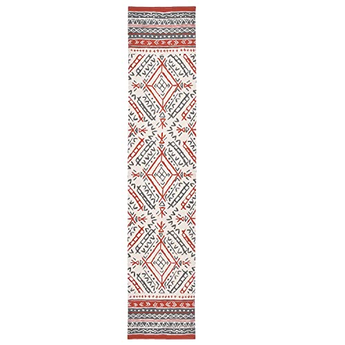 Image of Blanc 9 Katti Batti 100% Home & Kitchen Pure Cotton Multicoloured 4 /6 Seater Table Runner|(33x182) cm