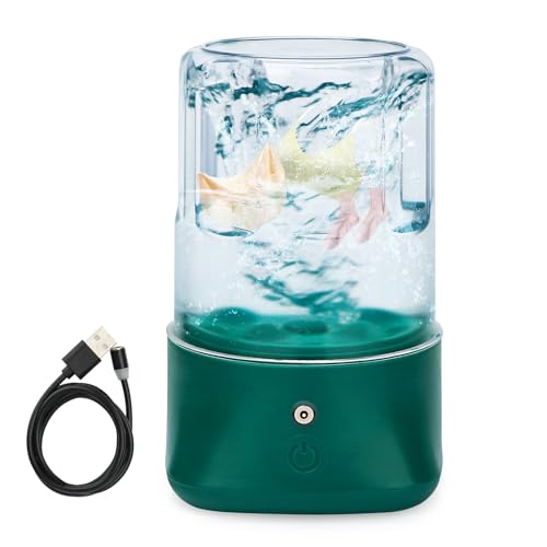 Anbanglin Mini lavadora portátil – Lavadora pequeña recargable por USB con 2 modos de limpieza profunda para ropa interior, calcetines y ropa de bebé, lavandería compacta de viaje para apartamento