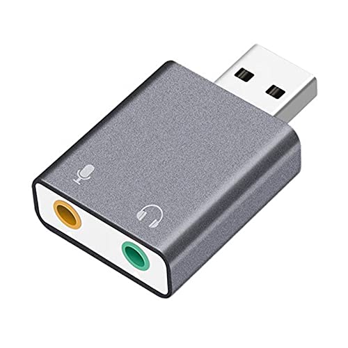 TECHBLAZE USB Sound Card 7.1 Channel External USB Audio Sound Card Adapter with Headphone and Microphone Jack Play No Drivers Needed for Laptop and PC (B09G15LKVL) Amazon Price History, Amazon Price Tracker