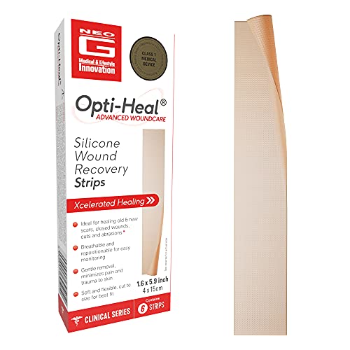 Neo G OptiHeal Wound Recovery Silicone Scar Strips for Surgical Scars