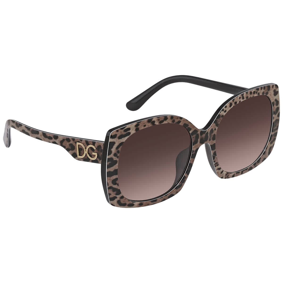 Dolce & GabbanaSunglasses DG 4385 F Asian fit 316313 Leo Brown On Black, Leo Brown on Black, 58/18/145