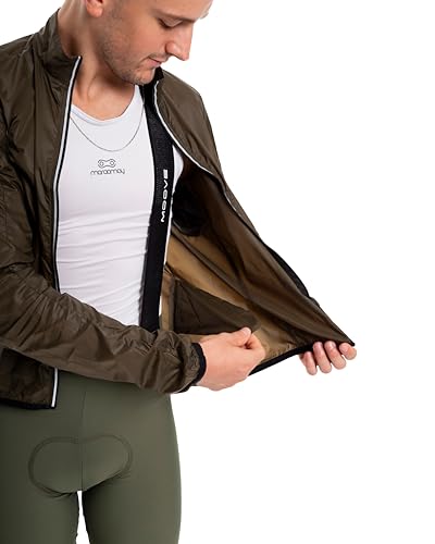 Jaqueta Corta Vento Ciclismo Masculina Márcio May Pro Verde Militar