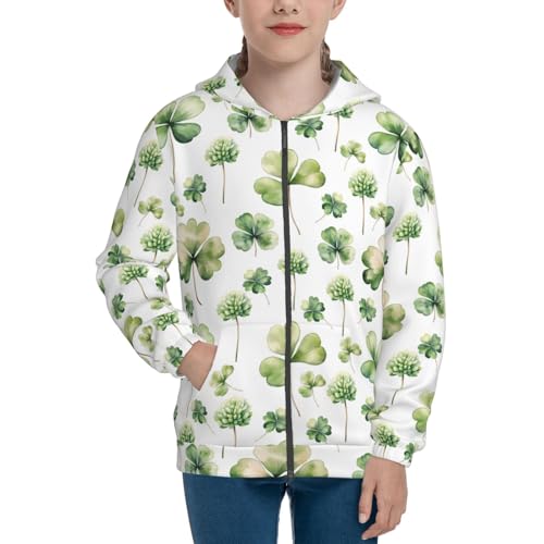 St Patrick's Day3 Kid Hoodies Boys Zip Up Sweatshirts Girls Pullover with Pocket3