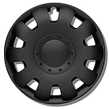 Radkappen 15 Zoll schwarz matt Erstausrüster Qualität aus robustem Kunststoff Neptun 4 Stück Radzierblenden für Sommer und Winterräder mit Stahlrädern Radblenden 4er set für Stahlfelgen für Autofelgen