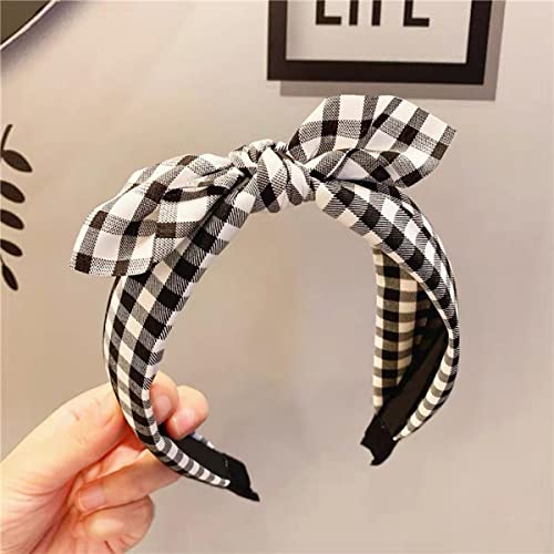 Lvyeer Knotted Bow Headbands For Women Bowknot Hair Bands Knotted Wide Headbands With Teeth For Women And Girls Cute Non-Slip Headbands Hair Accessories 4 Colors #TOP4