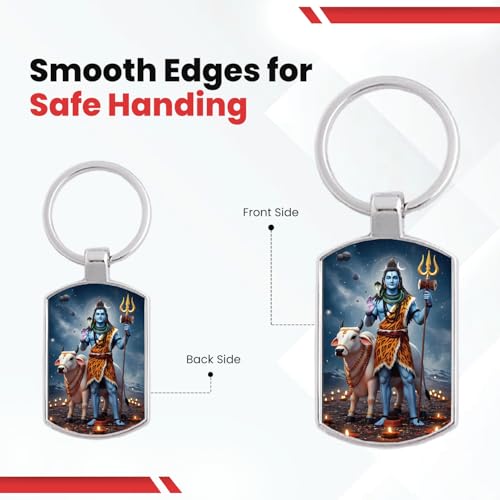 Image of Stylish Metal Keychains with Permanent Glossy Print - Inspirational Quotes & Spiritual Designs - Perfect Key chains for loved ones, Personal Use, Gifts & Return Gifts