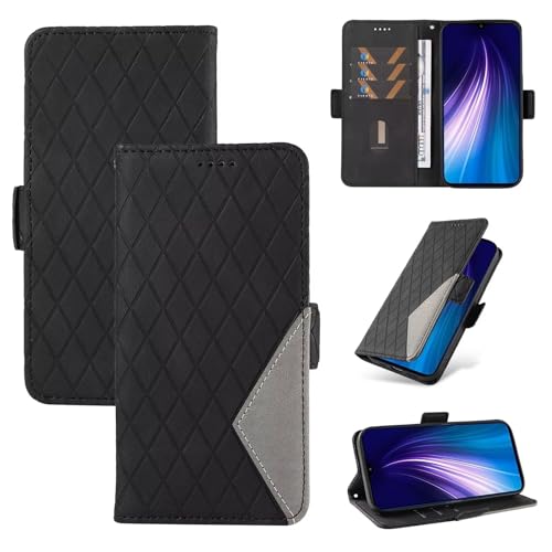 Ttianfa Compatible con Huawei Honor 7S Funda, Cuero Magnética Flip Cartera Carcasa con Ranuras de Tarjeta, Correa de Mano, Bandolera, Soporte Case-Negro