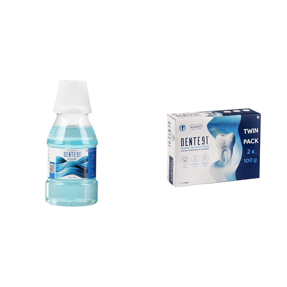 Dente91 Cool Mint Mouthwash | Bad Breath Removal & Fresh Breath Care | Anti-bacterial & Anti-funga | Dente91 Enamel Pro Toothpaste| Sensitivity Relief | Repairs Cavities | Fights Gum Disease | Reduce-image-43