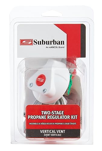 Image of Suburban LP-R524V Two-Stage Regulator Kit with Vertical Vent for Safe and Reliable Propane Gas Pressure Control in Your RV or Motorhome
