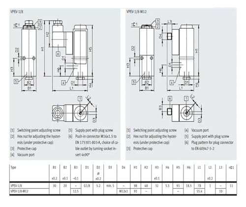 Pressostat PEV-1/4-B Festo capteur de pression industriel - 6