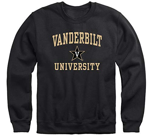 Barnesmith Vanderbilt University Vandy Commodores Adult Unisex Crewneck Sweatshirt, Heritage, Black, Medium