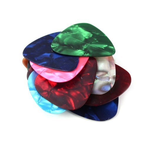Musiclily 0.5mm Light Gauge Pearloid Guitar Bass Picks, Random Color(20 Pieces) - Image 3