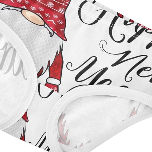 Christmas Gnome Happy New Year Panties for Girl Girls Underwear Toddlers Cotton Fun Kids Briefs Undies 2t4