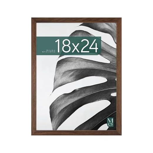 MCS Studio Gallery Frame, Walnut Woodgrain, 18 x 24 in, Single