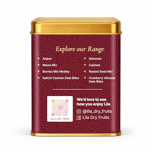 Image of LILA DRY FRUITS Dry Fruit Bites 200 g (10 Pieces) Rose Cashew Dry Fruits Barfi Mithai Cashew Almond Dates Gulkand Sweets | Healthy Sweet Snack Premium Festive Gift Dry Fruit Bytes Perfect for Gifting