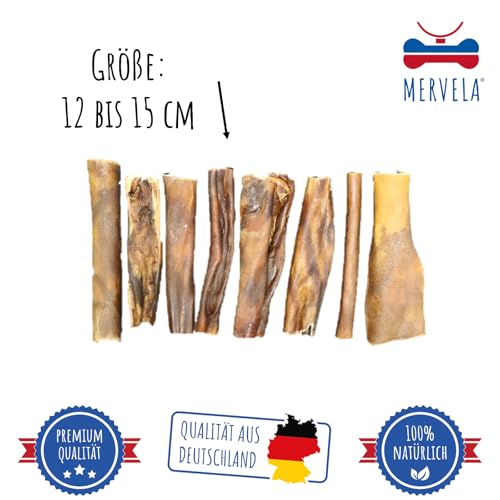 MERVELA Pferdekopfhaut ohne Fell | Hypoallergen | 1 kg | Qualität aus Deutschland | 12 cm Stücke | natürlicher Kauartikel | 100% Monoprotein Pferd