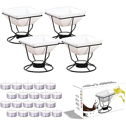 Luvan 4Pcs Ceramic Butter Warmers Set Cover