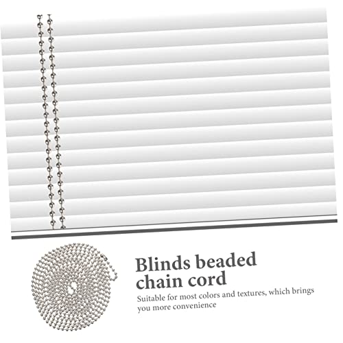 BIUDECO Curtain Bead Rope Blind Beaded Chain Cord with Metal Ball Chain for Window Treatments - Image 7