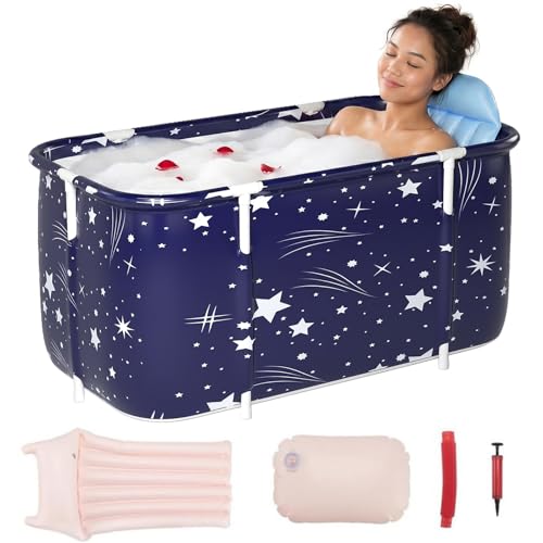 Faltbare Badewanne für Erwachsene, 115 x 55 x 50 cm, mit...