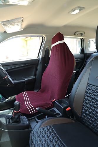 Image of ROMAN HOME 100% Superfine Cotton Solid Large Luxury Office Chair Towel with Tie Knot 450 GSM - (Pack of 1) Original Product AS PER Picture Shown (1, car Marron, Medium)