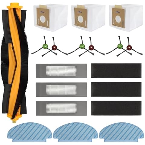 19 PCS Accessories Kit for ECOVACS DEEBOT N10 PLUS/ T9+/ N8 PRO+/ N8+/ T8AIVI+/ T8+ Robot Vacuum, Replacement Parts Main Brush, Side Brush, Filter, Mop pads, Dust Bag Cover