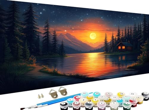 G v lp DIY yCgoCio[  h G fW^GZbg uVƃANGt hG l̃NtgANeBreB Paint by Numbers z[ NX}X  av[g 20x40 cm