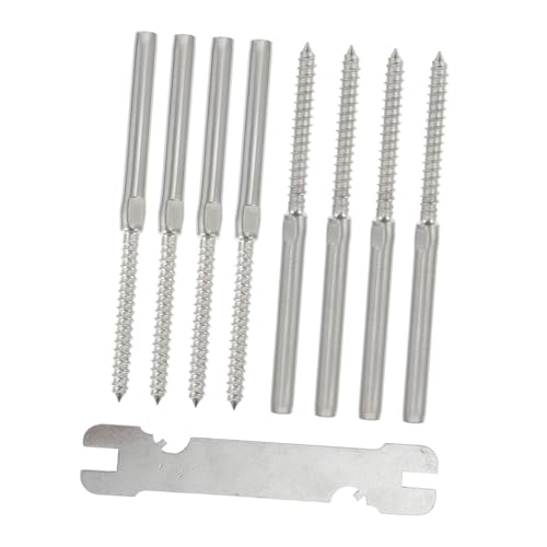 Kit de barandilla de cable de acero inoxidable para cubierta y balaustradas de madera Gatuida