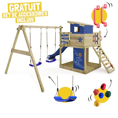 Wickey Aire de Jeux Smart Camp portique en Bois avec...