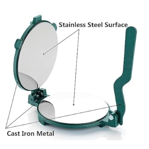 Image of 6.5 inch Cast Iron Manual Puri Maker | Empanadas & Pathiri Press | Dough Press Machine with Stainless Steel Inner Surface