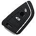 Produktbild Schlüssel Hülle BD für 3 Tasten Auto Schlüssel Silikon Cover von Finest-Folia (Schwarz Weiß)
