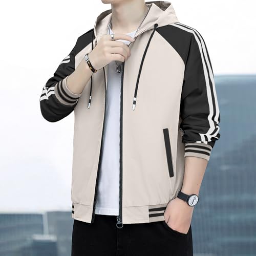 RTTUIOP Jacket For Men Men'S Hoodies Classic Long Sleeve Jacket Winter Coat Loose Cool Zip-Up Solid Color Jacket2