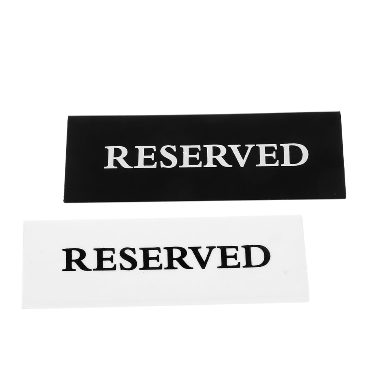CIYODO 2 Pack v Shape Acrylic Table Signs Sturdy Restaurant Reserved Signs Hotel Wedding Banquet Seating Reservation