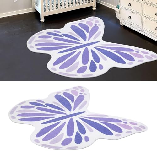 Tapis couverture de chevet papillon pour protéger le sol de la chambre
