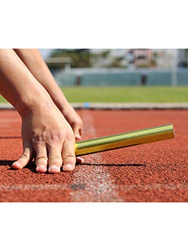 Zhehao Relay Baton Track Baton Aluminum Field Race Batons Running Baton For Students Office Clark Outdoor Field Race Tools, 5 Pieces (Gold) #TOP6