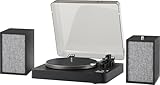 Crosley KT300B Fully Automatic Belt-Drive Bluetooth Turntable Record Player with S200A Stereo Speakers, Black
