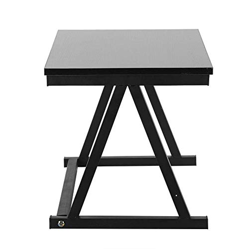 Wakects Mensola per Forno a Microonde, Allungabile Forno a Microonde, in Metallo e Legno, Ripiano della del Forno 2 Livelli Mensola Microonde, 57 * 34 * 36 cm(Nero)