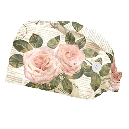 Casquettes de travail pour hommes femmes JDEZ chapeaux bouffants fleurs