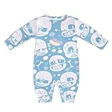 [ロニコン] ロンパース ベビー服 アンダーテール サンズ ベビーロンパース 赤ちゃん服 パジャマ 新生児服 カバーオール 長袖 子供服 男の子 女の子 3-6M