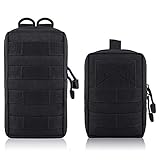 Leicht und kompakt – wiegt nur 120 g，L Größe: 10,3 x 6 x 21 cm;S Größe: 10,3 x 6 x 15 cm. Die kleine Molle-Tasche ist ein tolles Geschenk für Rucksackreisende,Verstärkte Molle-Befestigungspunkte, schneller Zugriff, ideal für unterwegs.
