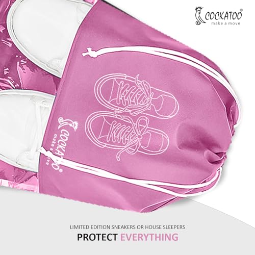 Image of Cockatoo Shoe Bag for Travel & Storage, Women & Men, Travelling Shoe Storage Bag, Shoe Storage Organizer Bag - Pack of 6 Shoe Pouch(13 x 17.32 Inch)