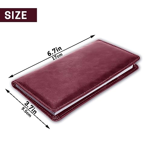 Image of Aurya Leather Checkbook Covers for Personal Checkbook, Checkbook Holder with Free Vinyl Divider, Checkbook Cover for Duplicate Checks for Men and Women
